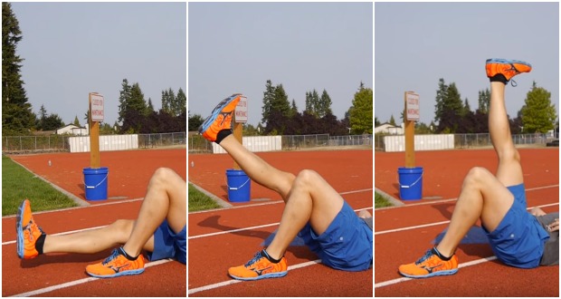 Leg Raises- How to Warm up for A Run in 5 Minutes
