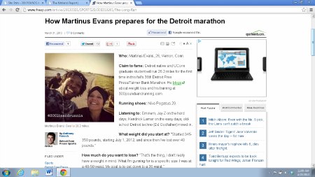 300 Pounds and Running Feature Detroit Free Press